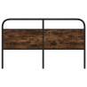 Tête de lit chêne fumé 150 cm acier et bois d'ingénierie 