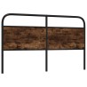Tête de lit chêne fumé 150 cm acier et bois d'ingénierie 