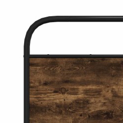 Tête de lit chêne fumé 150 cm acier et bois d'ingénierie 