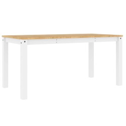 Ensemble à manger Panama 3 pcs blanc bois de pin massif 