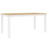 Ensemble à manger Panama 3 pcs blanc bois de pin massif 