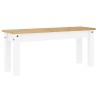 Ensemble à manger Panama 3 pcs blanc bois de pin massif 
