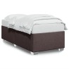 Cadre de lit sans matelas marron foncé 90x190 cm tissu 