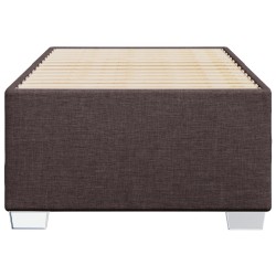 Cadre de lit sans matelas marron foncé 90x190 cm tissu 
