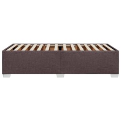 Cadre de lit sans matelas marron foncé 90x190 cm tissu 