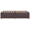 Cadre de lit sans matelas marron foncé 90x190 cm tissu 