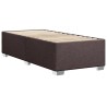 Cadre de lit sans matelas marron foncé 90x190 cm tissu 