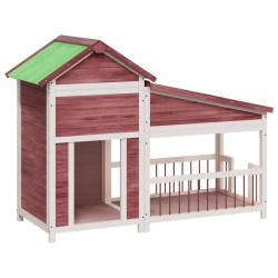 Chenil moka 143x60,5x109 cm bois de pin solide 