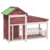 Chenil moka 143x60,5x109 cm bois de pin solide 