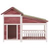 Chenil moka 143x60,5x109 cm bois de pin solide 