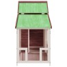 Chenil moka 143x60,5x109 cm bois de pin solide 