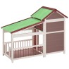 Chenil moka 143x60,5x109 cm bois de pin solide 