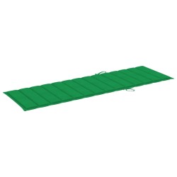 Chaise longue de jardin avec table et coussin Pin imprégné 