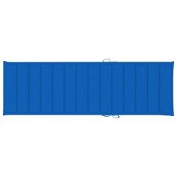 Chaise longue de jardin avec table et coussin Pin imprégné 
