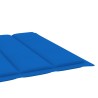 Chaise longue de jardin avec table et coussin Pin imprégné 