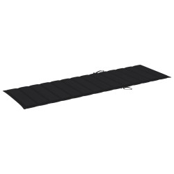 Chaise longue de jardin avec table et coussin Pin imprégné 