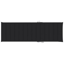 Chaise longue de jardin avec table et coussin Pin imprégné 