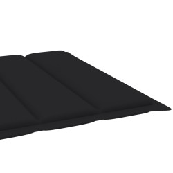 Chaise longue de jardin avec table et coussin Pin imprégné 