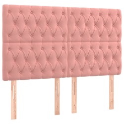 Tête de lit à LED Rose 160x7x118/128 cm Velours 