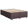 Cadre de lit sans matelas marron foncé 140x200 cm tissu 