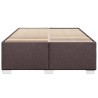 Cadre de lit sans matelas marron foncé 140x200 cm tissu 