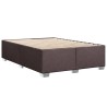 Cadre de lit sans matelas marron foncé 140x200 cm tissu 