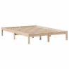 Lit bibliothèque sans matelas 120x200 cm bois de pin massif 