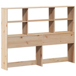 Lit bibliothèque sans matelas 120x200 cm bois de pin massif 