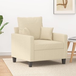 Fauteuil Crème 60 cm Tissu 