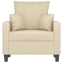 Fauteuil Crème 60 cm Tissu 