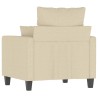 Fauteuil Crème 60 cm Tissu 