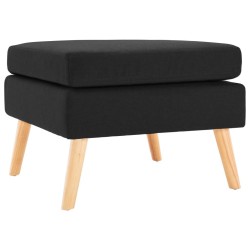 Repose-pied Noir Tissu 