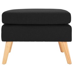 Repose-pied Noir Tissu 