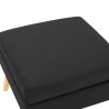 Repose-pied Noir Tissu 
