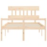 Lit pour personne âgée sans matelas 140x190 cm bois massif 