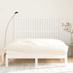 Tête de lit murale Blanc 159,5x3x110 cm Bois massif de pin 
