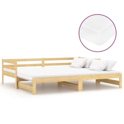 Lit coulissant 2x(90x200) cm Bois de pin massif 