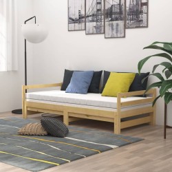 Lit coulissant 2x(90x200) cm Bois de pin massif 