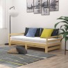 Lit coulissant 2x(90x200) cm Bois de pin massif 
