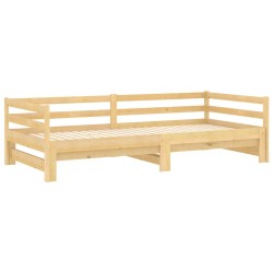 Lit coulissant 2x(90x200) cm Bois de pin massif 