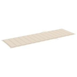 Chaise longue de jardin avec table et coussin Pin imprégné 