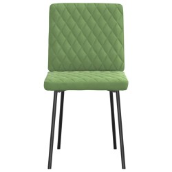 Chaises à manger lot de 4 vert clair velours 