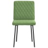 Chaises à manger lot de 4 vert clair velours 