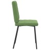 Chaises à manger lot de 4 vert clair velours 