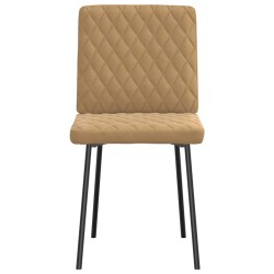 Chaises à manger lot de 4 marron velours 
