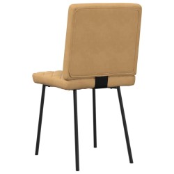 Chaises à manger lot de 4 marron velours 