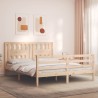 Cadre de lit sans matelas 160x200 cm bois massif 