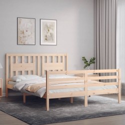 Cadre de lit sans matelas 160x200 cm bois massif 