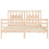 Cadre de lit sans matelas 160x200 cm bois massif 