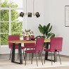 Chaises à manger lot de 4 Rouge bordeaux Velours 